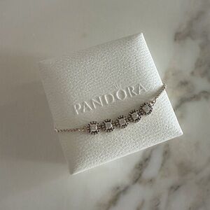 Pandora Crystal Sparkle Adjustable Slider Bracelet